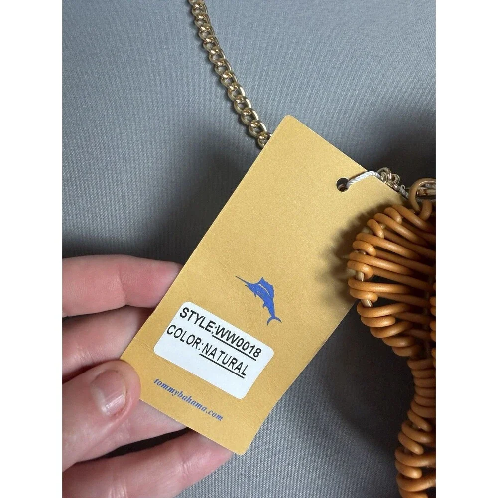 Tommy Bahama Seahorse Wicker Crossbody Bag Viral Mini Purse NWT - Picture 5 of 10